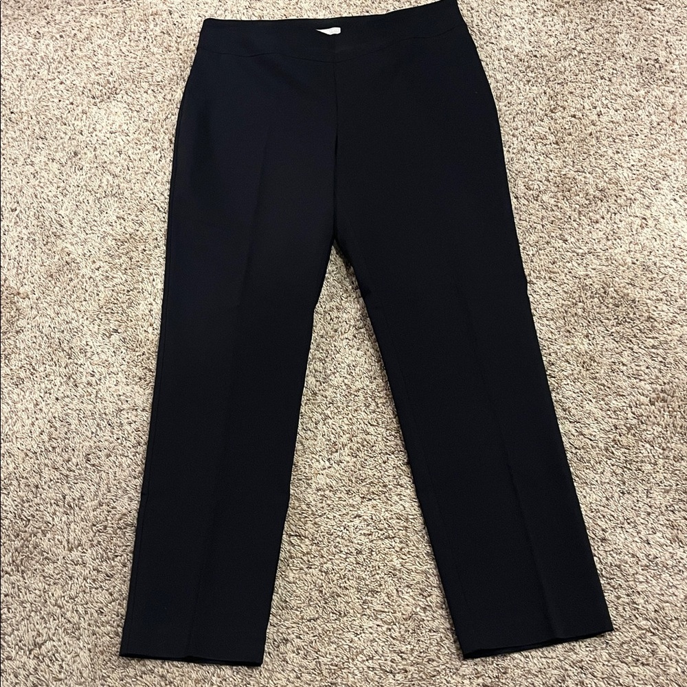 Dana Buchman Black Straight-Leg Pants